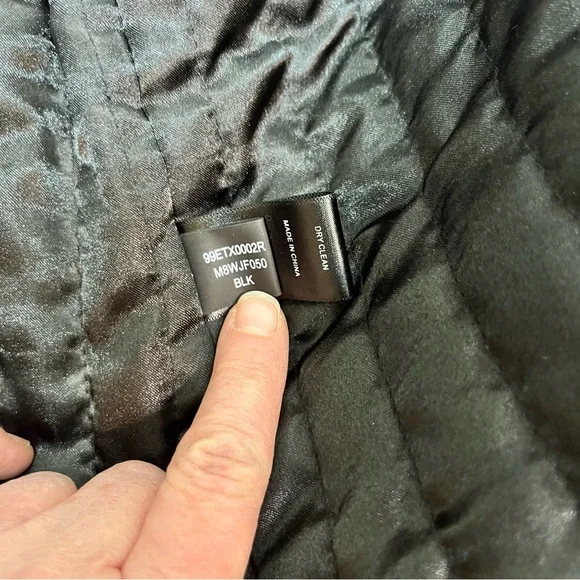 Women's Black Faux Fur Zip-Front Coat with Fur Collar Marc New York 2x NWT - Picture 10 of 15